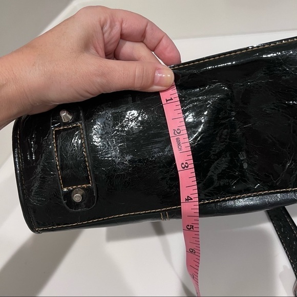 Lawyer’s bag top handle Leather croc embossing patent leather briefcase Retro - Picture 14 of 16